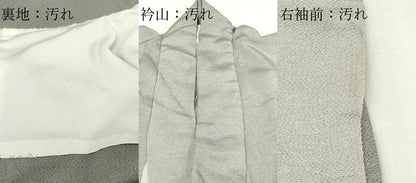 平和屋着物▽上質な小紋　単衣　霞文　暈し染め　鬼しぼ縮緬　正絹　逸品　DABF8766sf