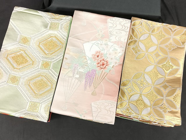平和屋着物■袋帯 西陣 まとめて100点 鶴 鳥 蝶 更紗 花柄 七宝 正倉院 駒刺繍 金銀糸 など 着用可能多数 未使用品あり 全て正絹 mmm1089
