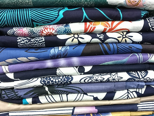 平和屋着物■浴衣 まとめて 45点 紫陽花 花柄 綿紅梅 型染め 暈し染め 金銀彩 など 着用可能多数 未使用品あり mmm1093