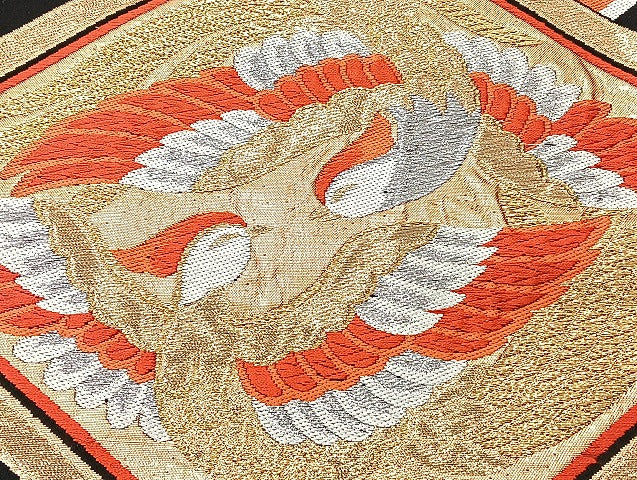 平和屋着物■袋帯 西陣 まとめて100点 鳳凰 向かい鶴 向かい尾長鳥 蝶 更紗 花柄 楽器 七宝 正倉院 金銀糸 未使用品あり 全て正絹 mmm1088