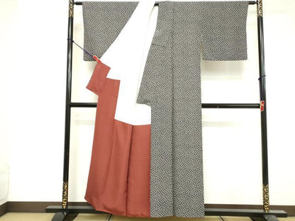 平和屋着物■江戸小紋　小花文　正絹　逸品　DABF9930cd