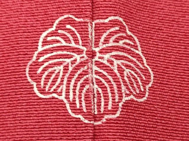 平和屋着物■上質な色無地　霞地紋　紅色　正絹　逸品　DABF9962cd