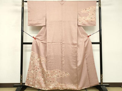 平和屋着物■訪問着　更紗花文　正絹　逸品　DABF9956cd