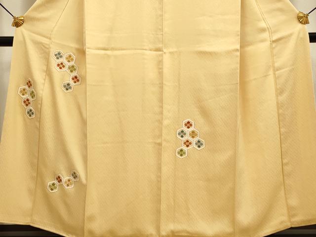 平和屋着物▼訪問着　駒刺繍　総刺繍　亀甲花文　三越扱い　正絹　逸品　DABF5955du