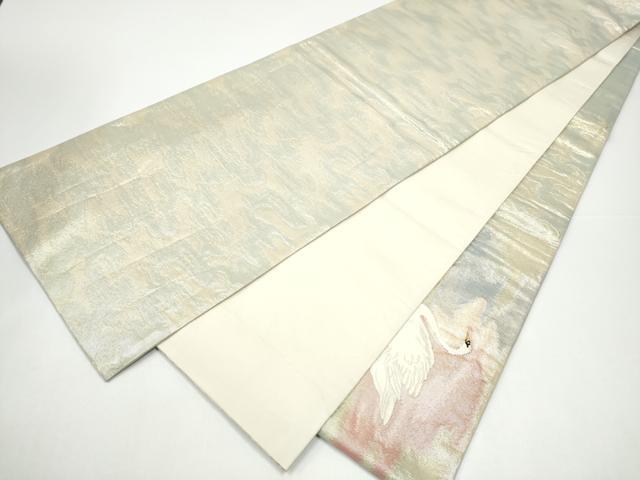 平和屋着物●太鼓柄袋帯　白鳥　金銀糸　鈴乃屋扱い　正絹　逸品　CABH4915hy