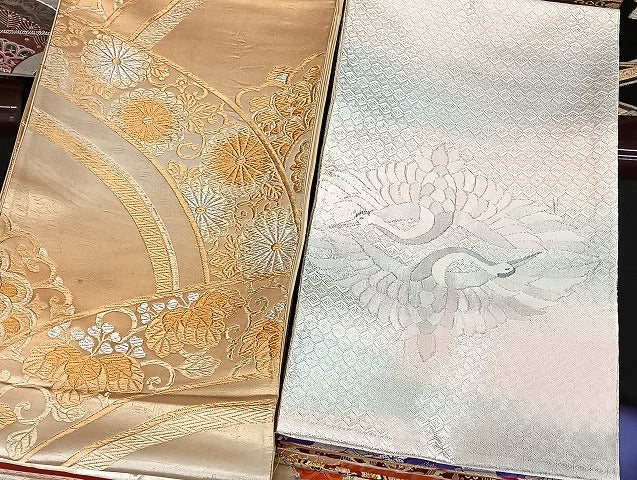 平和屋着物■袋帯 西陣 まとめて100点 向かい鳳凰 向かい鶴 鹿 蝶 更紗 花柄 正倉院 佐賀錦 金銀糸 など 未使用品あり 全て正絹 mmm1095