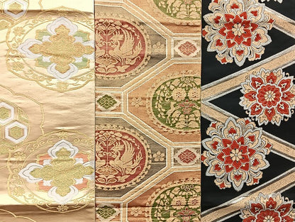 平和屋着物■袋帯 西陣 まとめて100点 向かい鳳凰 向かい鶴 鹿 蝶 更紗 花柄 正倉院 佐賀錦 金銀糸 など 未使用品あり 全て正絹 mmm1095