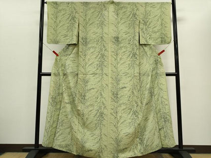平和屋着物＊夏物　小紋　絽　草花文　正絹　逸品　CABH0941ou