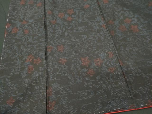 平和屋着物■本場大島紬　流水花文　正絹　逸品　CABH0960ou