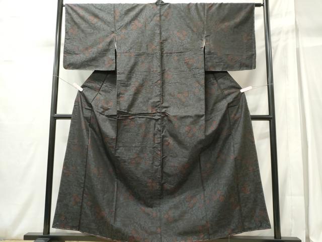 平和屋着物■本場大島紬　流水花文　正絹　逸品　CABH0960ou