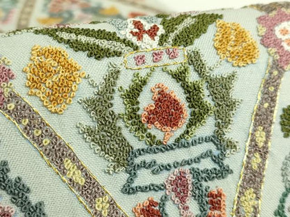 平和屋本店●極上　中国三大刺繍　相良刺繍　総刺繍　全通柄袋帯　草花文　金糸　逸品　DZAB7292kh6