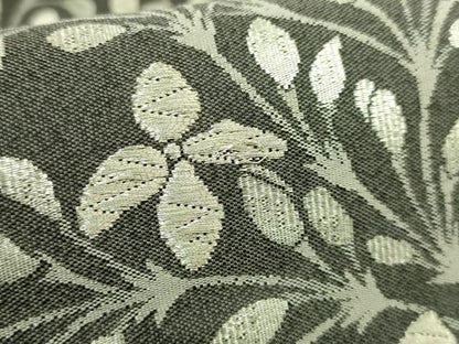平和屋本店●極上　織楽浅野　六通柄袋帯　草花文　銀糸　逸品　DZAB7315kh6