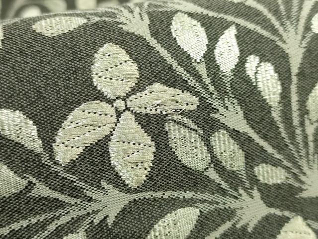 平和屋本店●極上　織楽浅野　六通柄袋帯　草花文　銀糸　逸品　DZAB7315kh6