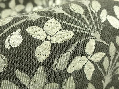 平和屋本店●極上　織楽浅野　六通柄袋帯　草花文　銀糸　逸品　DZAB7315kh6