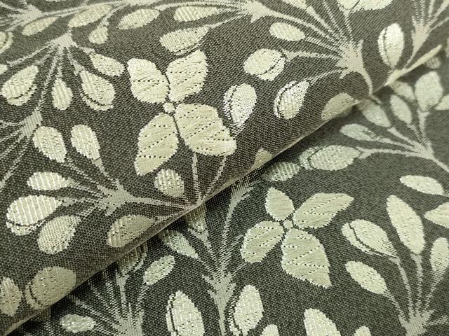 平和屋本店●極上　織楽浅野　六通柄袋帯　草花文　銀糸　逸品　DZAB7315kh6