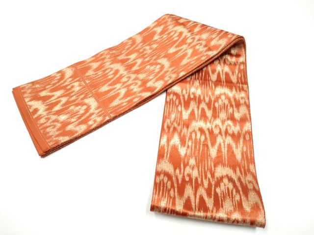 平和屋着物●半幅帯　太子間道　金糸　正絹　逸品　CABH5025hy
