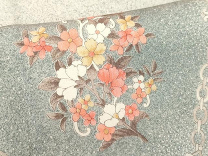 平和屋着物■上質な小紋　草花文　暈し染め　正絹　逸品　DABF9995cd