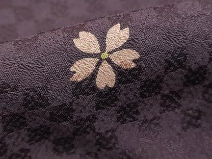 平和屋着物■上質な小紋　色紙舞桜文　金彩　正絹　逸品　DABF9982cd