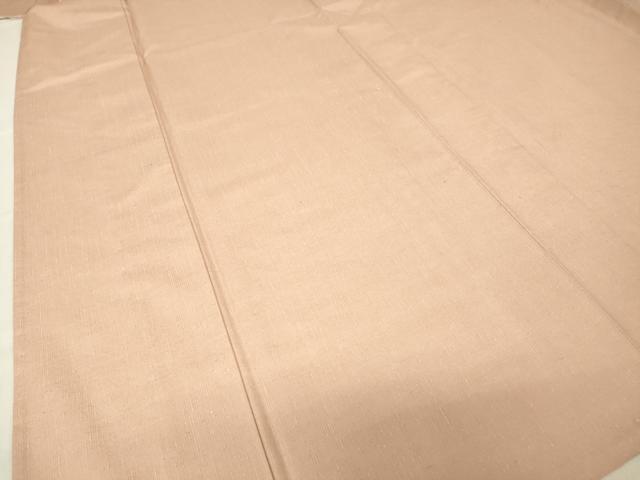 平和屋着物▽本場真綿絢結城紬　単衣　水柿色　証紙付き　正絹　逸品DABG0214az