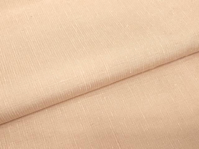 平和屋着物▽本場真綿絢結城紬　単衣　水柿色　証紙付き　正絹　逸品DABG0214az