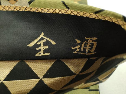 平和屋着物▼全通柄袋帯　唐織　流水橘　金糸　正絹　逸品　DABF7654ps
