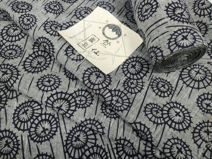 平和屋着物＊夏物　竺仙鑑製　浴衣　反物　着尺　番傘　証紙付き　綿　逸品　未使用　DABD8828zzz