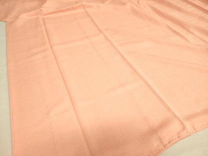 平和屋着物■上質な色無地　霞地紋　サーモンピンク色　正絹　逸品　未使用　DABF0263ea