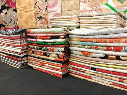 平和屋着物■袋帯 西陣 まとめて100点 鳳凰 向かい鶴 孔雀羽 更紗 松竹梅 花柄 楽器 七宝 正倉院 立波 金銀糸 未使用品有 全て正絹 mmm1103