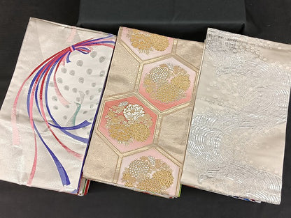 平和屋着物■袋帯 西陣 まとめて100点 鶴 孔雀 尾長鳥 鴛鴦 松竹梅 七宝 正倉院 竜田川文様 佐賀錦 金銀糸 未使用品あり 全て正絹 mmm1106