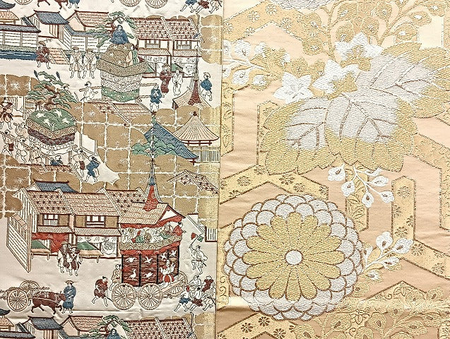 平和屋着物■袋帯 西陣 まとめて100点 鳳凰 向かい鶴 牛 人物 向かい蝶 風景 更紗 花柄 正倉院 佐賀錦 金銀糸 未使用品有 全て正絹 mmm1105