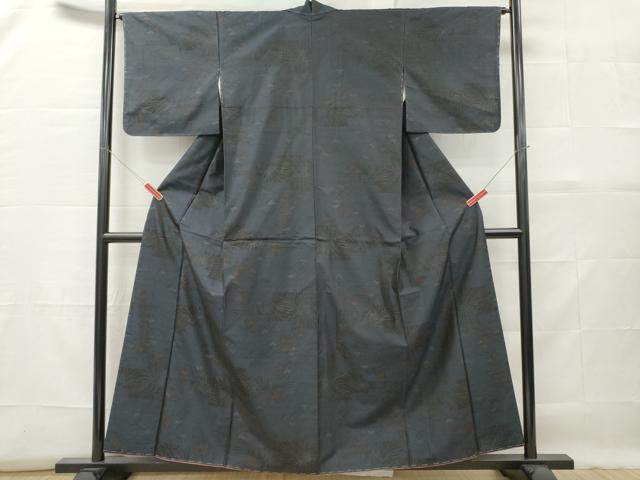 平和屋着物■本場大島紬　笹の葉文　正絹　逸品　DABF6450zy
