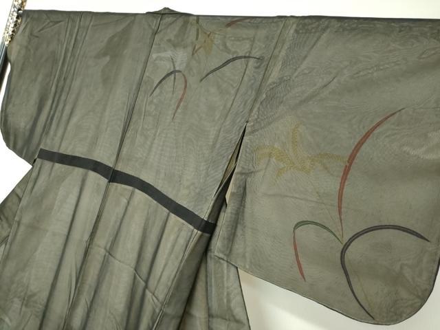 平和屋着物▽訪問着　無双　紗袷　紗×絽　秋草文　正絹　逸品　DABF1892ud