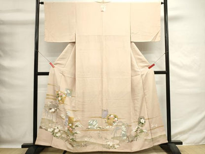 平和屋着物■豪華色留袖　駒刺繍　短冊花文　金彩　正絹　逸品　未使用　DABG6571cd