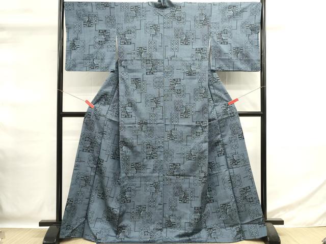 平和屋着物■上質な紬　色紙重ね　正絹　逸品　DABG6575cd