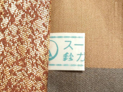 平和屋着物◎両面　六通柄袋帯　唐織　花鳥文　金糸　鈴乃屋扱い　正絹　逸品　DABF8318we