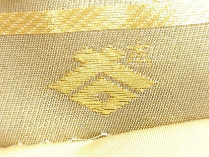 平和屋着物◎西陣の名門　本家加納　六通柄袋帯　枝松葉文　金糸　引箔　三越扱い　正絹　逸品　DABF8319we