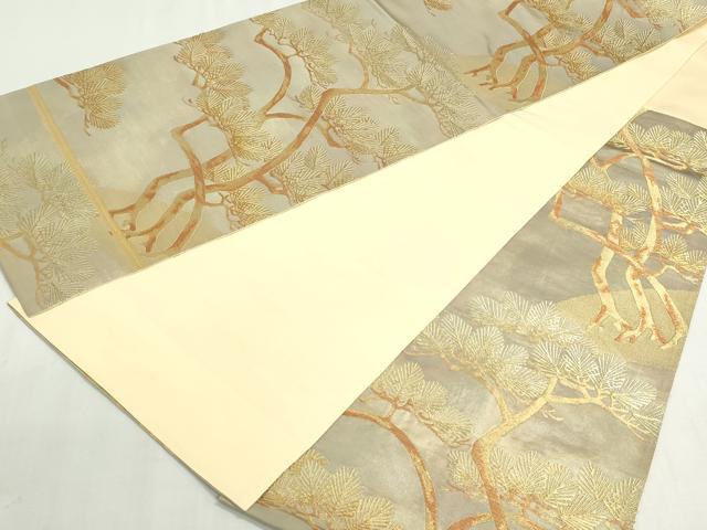 平和屋着物◎西陣の名門　本家加納　六通柄袋帯　枝松葉文　金糸　引箔　三越扱い　正絹　逸品　DABF8319we