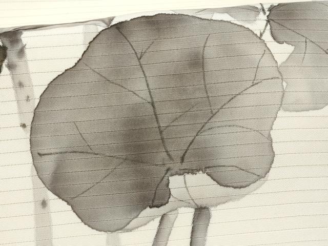 平和屋着物＊夏物　塩瀬　九寸名古屋帯　作家物　手描き　蓮　金彩　正絹　逸品　CABG9900fb