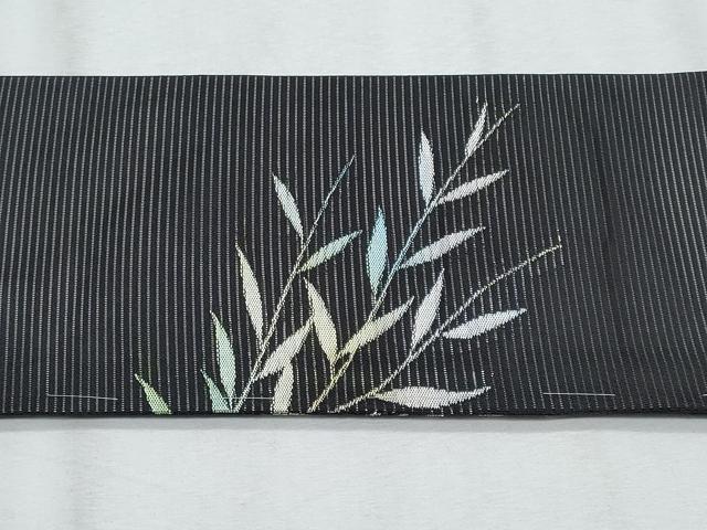 平和屋着物＊夏物　九寸名古屋帯　貝桶枝花文　正絹　逸品　CABG9907fb
