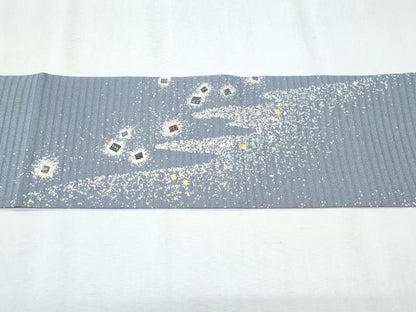 平和屋着物＊夏物　九寸名古屋帯　作家物　箔散らし　正絹　逸品　CABG9905fb