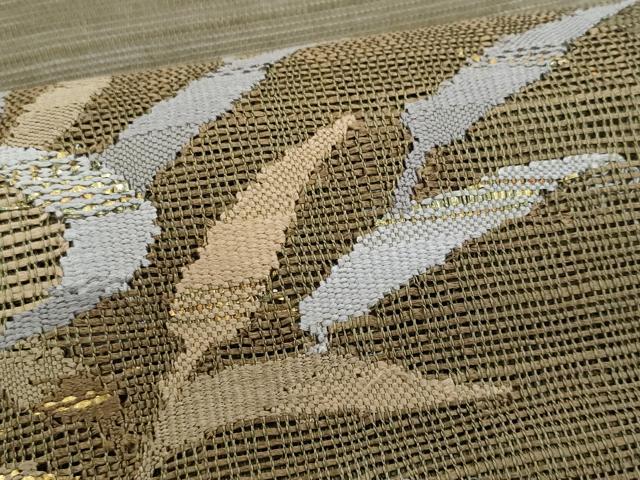 平和屋着物＊夏物 八寸名古屋帯 すくい織 成り物 金糸 正絹 逸品 CABG9959fb