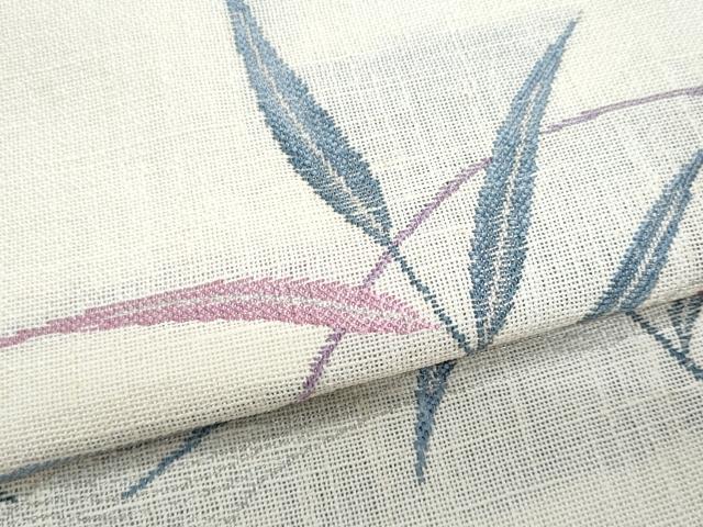平和屋着物＊夏物 八寸名古屋帯 流水枝葉文 銀糸 CABG9954fb