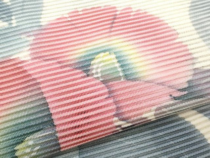 平和屋着物＊夏物　八寸名古屋帯　作家物　絽綴れ　ろうけつ染　枝花文　正絹　逸品　CABG9944fb