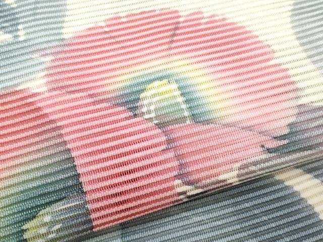 平和屋着物＊夏物　八寸名古屋帯　作家物　絽綴れ　ろうけつ染　枝花文　正絹　逸品　CABG9944fb