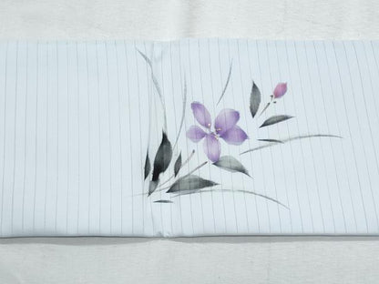 平和屋着物＊夏物　九寸名古屋帯　手描き　舞蝶枝花文　金糸　CABG9910fb