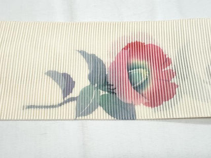平和屋着物＊夏物　八寸名古屋帯　作家物　絽綴れ　ろうけつ染　枝花文　正絹　逸品　CABG9944fb