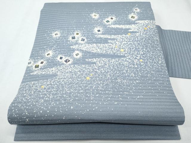 平和屋着物＊夏物　九寸名古屋帯　作家物　箔散らし　正絹　逸品　CABG9905fb