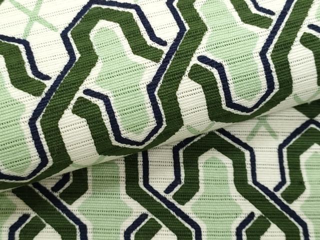 平和屋着物＊夏物　八寸名古屋帯　型染め　抽象文　綿　逸品　CABG9946fb