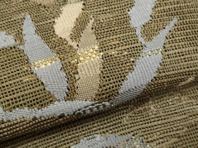 平和屋着物＊夏物 八寸名古屋帯 すくい織 成り物 金糸 正絹 逸品 CABG9959fb