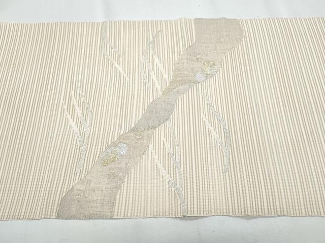 平和屋着物＊夏物　八寸名古屋帯　絽綴れ　立波風景文　金銀糸　正絹　逸品　CABG9945fb
